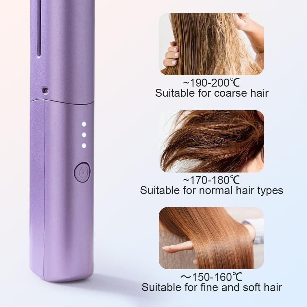 Portable Mini Rechargeable Hair Straightener Hot Comb